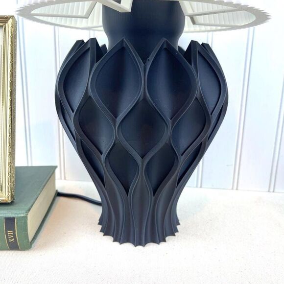 Modern Table Lamp, Abyssal Table Lamp, Desk Lamp and Shade, Bedside Lamp, Unique - Picture 2 of 11